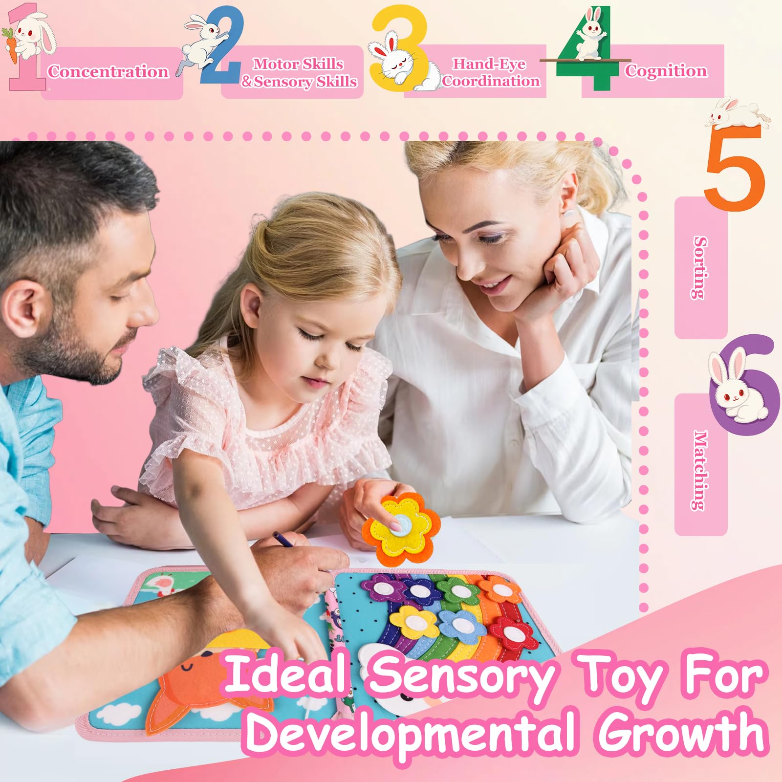Busy Board Montessori,Juguetes Niños 1 Año Libro Interactivo, 16 en 1 Busy Board de Actividad,Quiet Book-Libro Sensorial Bebe,Regalo Bebe Educativo para niños 1 2 3 4 5 6 Niños Niñas