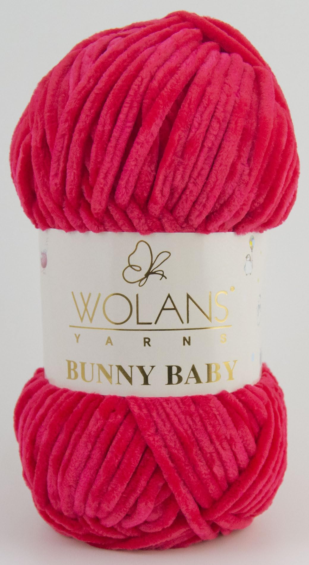 Wolans Bunny Baby Chenille Style Yarn Wool 70 Colours Available 100g Balls (Fuchsia Col 7)