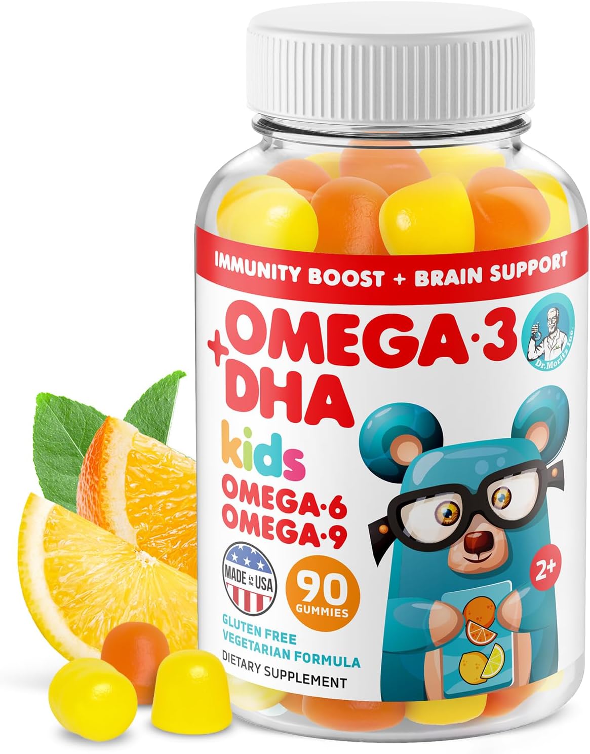 DR. MORITZ Vegan Omega 3 Gummies for Kids (90 Count)