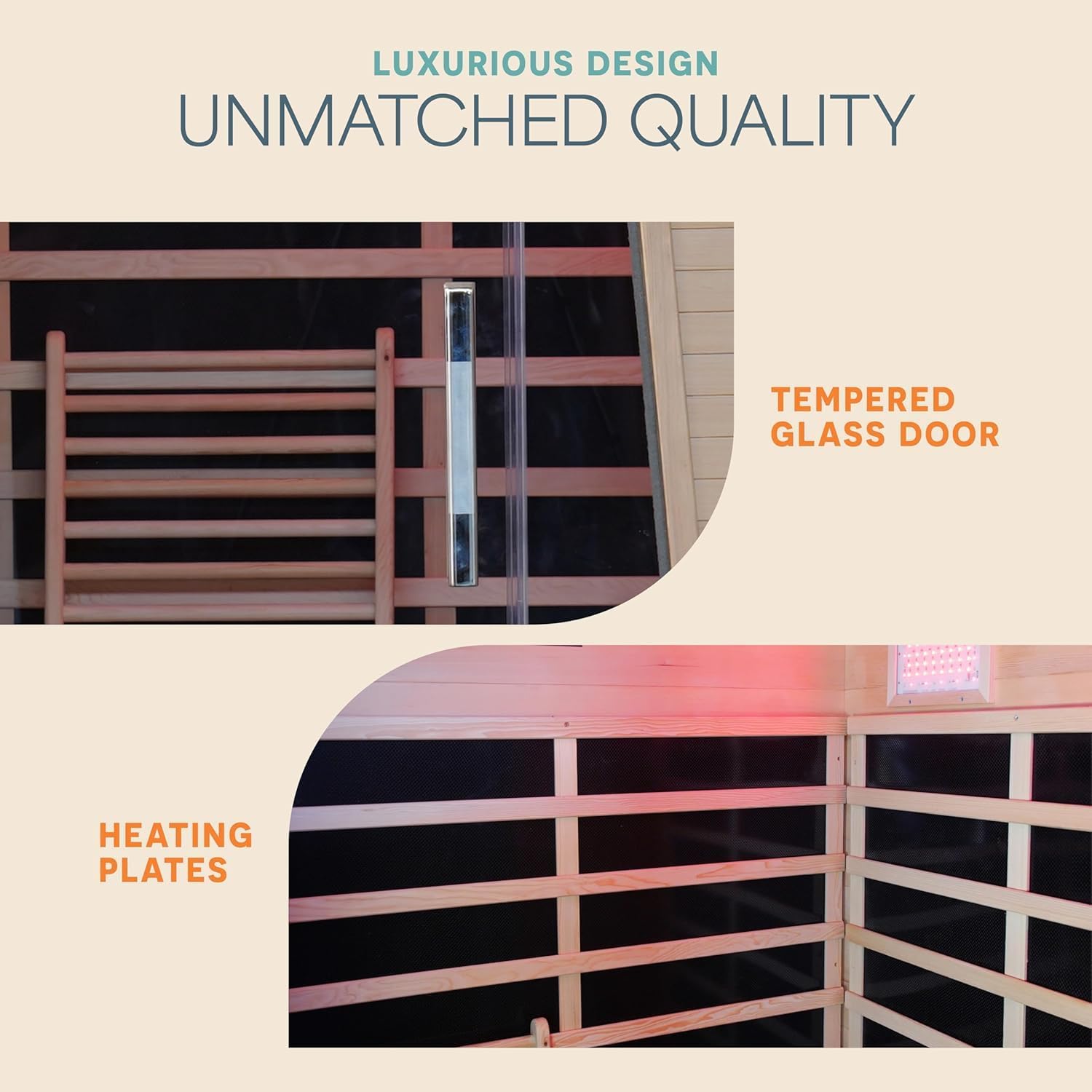 Lifepro Rejuvacure Duet Wooden Far Infrared Sauna for Home - 2 Person Indoor Personal Sauna with Red Light Therapy & 9 Chromotherapy Modes - Bluetooth Speakers, Canadian Hemlock Wood and Magazine Rack