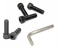 Vista 48 de iexcell Juego de 50 tornillos M4 x 20/25/30/35/40 de acero de aleación de grado 12.9, acabado de óxido negro