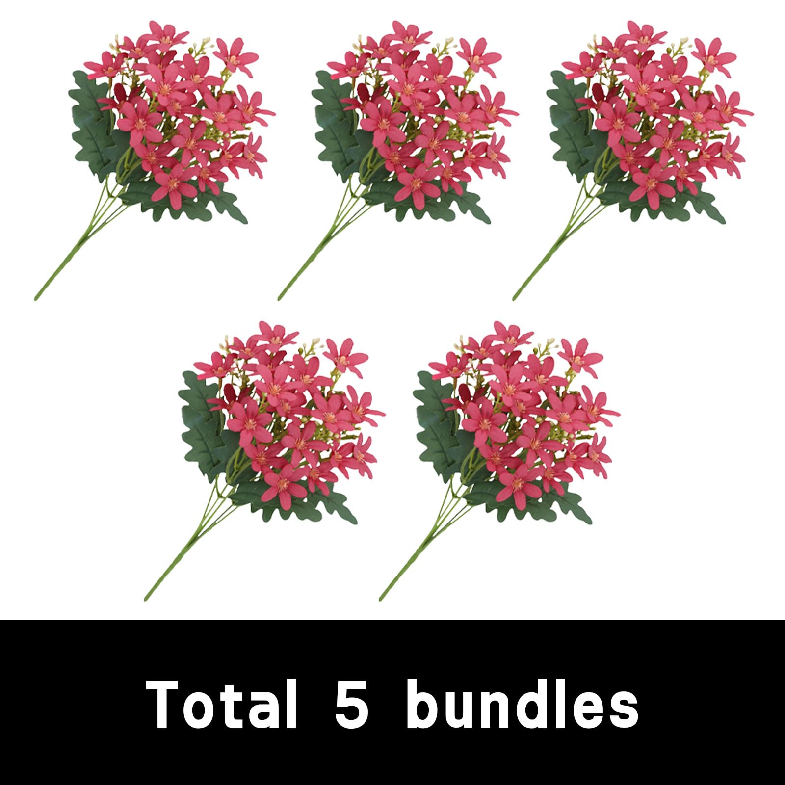 astylishome Faux Flower Stems Artificial Flowers Outdoor UV Resistant Fake Flowers No Fade Faux Plants Garden Porch Window Box Decorating 3517 - Image 2