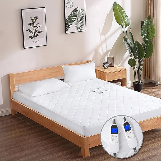 Heated Mattress Pad California King Size,Dual Control