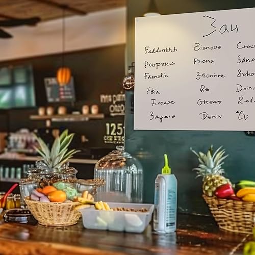 Miniatura 7 de Pizarra blanca de cristal  Pizarra de cristal de borrado en seco de 48 x 36 pulgadas, pizarra blanca pura magnética de cristal, pizarras blancas