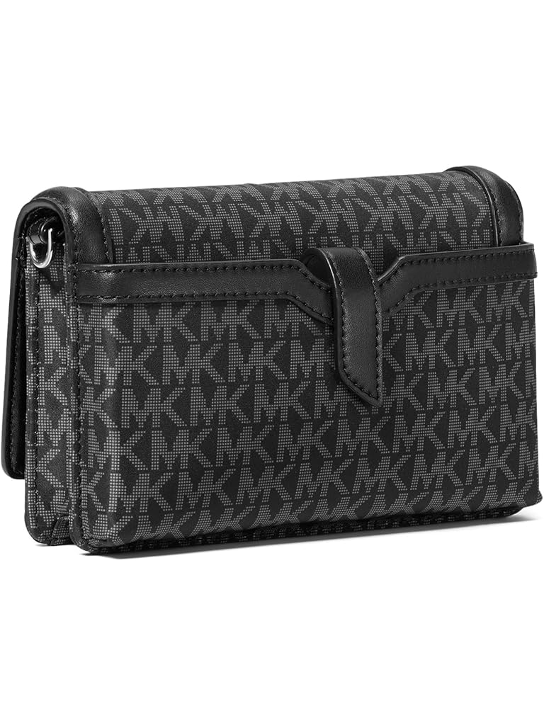Black Michael Kors Jet Set Small Phone Webbing Strap Xbody