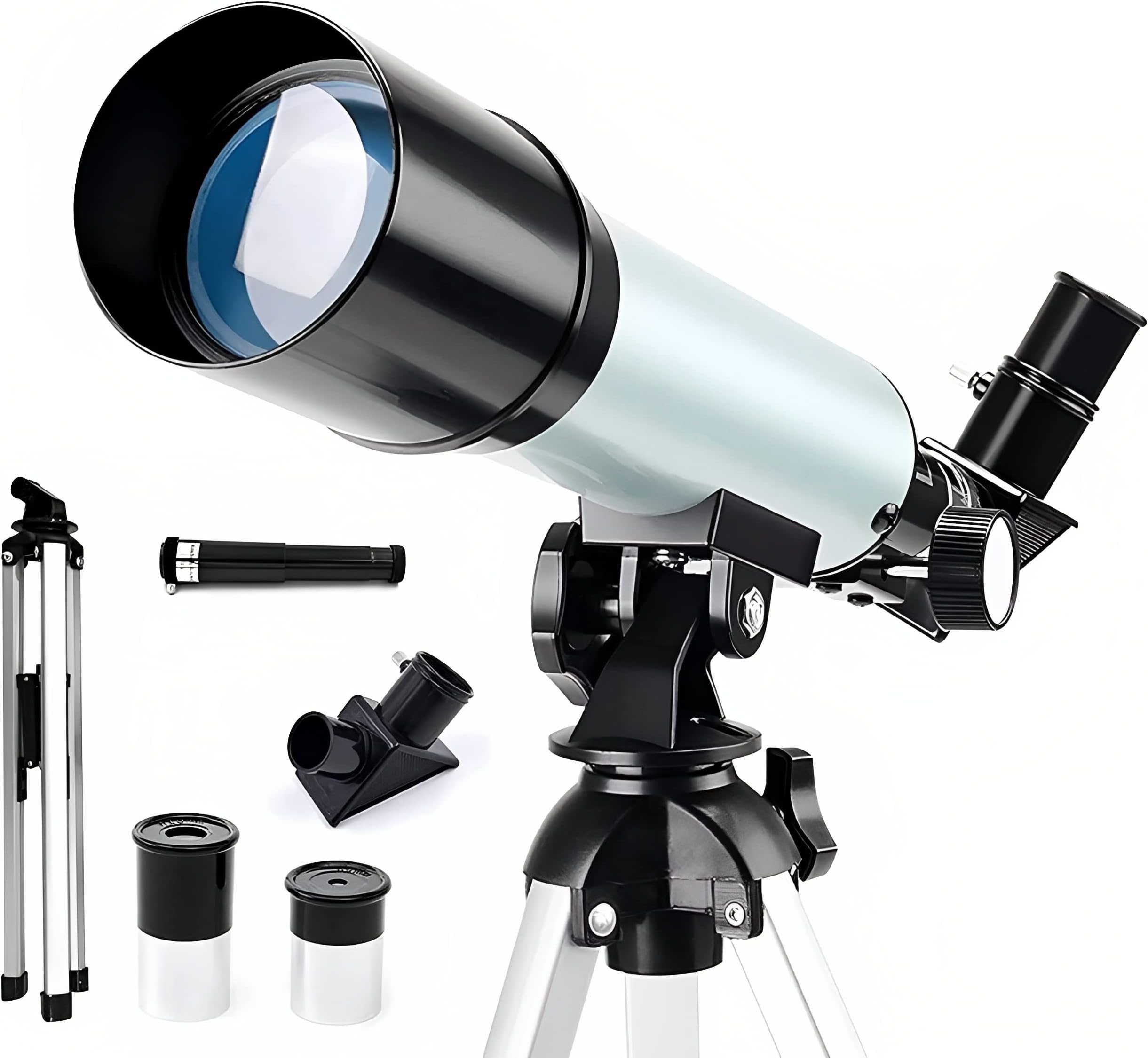 ZHIZUKA Telescope Zoom 90X HD Focus Astronomical Refractor with Portable Tripod Stand. F36050M High Power TeleScope Gift for Kids, Adults, Beginners to Explore Moon, Space, Planets, Stargazing, Wildlife Bird Watching Day-Night Sky, Hunting, Outdoor Travelling.