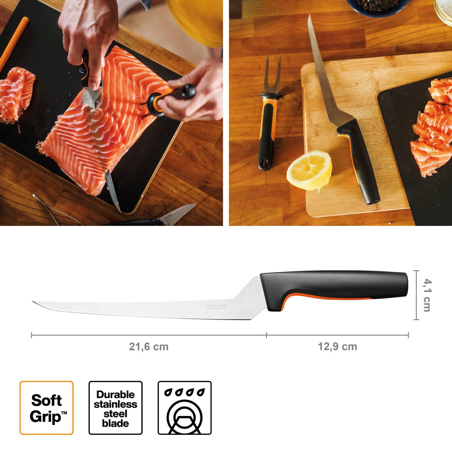 Matériel Pêche Nettoyage Kit 3 Pièces Pour Poisson - écailleur, Pince à Arêtes Et Couteau Outils Cuisine Poissonnerie