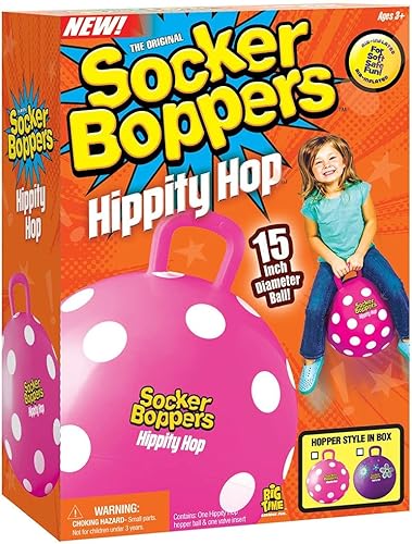 Miniatura 6 de Socker Boppers Hippity Hopper Ball Inflatable Jump Balance 15 Ball for Kids Neon Green Indoor and Outdoor Fun Durable Heavy Gauge Vinyl EZ Grip