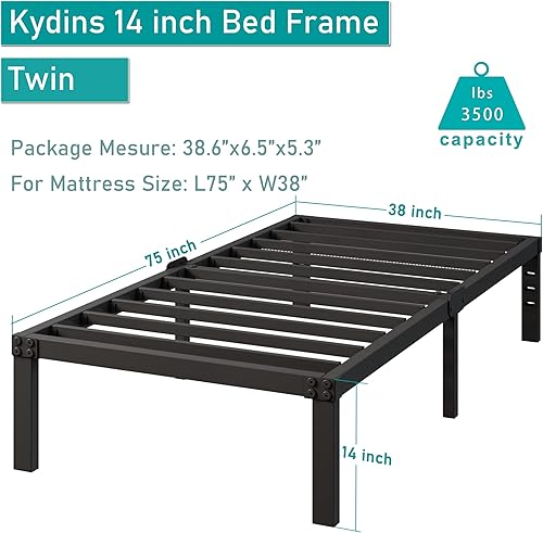 Miniatura 34 de Base de cama matrimonial con cabecero, almacenamiento compatible, no necesita somier, tamaño negro, plataforma de metal resistente, marco de cama,