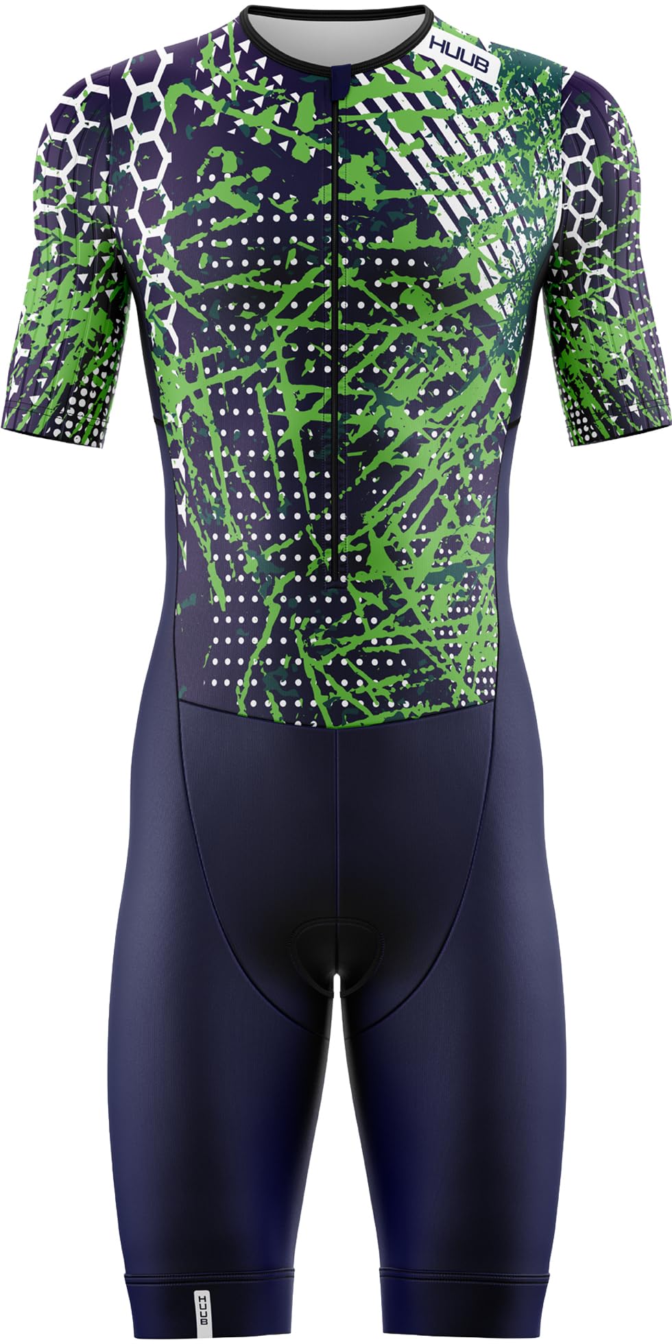 Huub 2026 Collage Tri Suit para hombre, azul marino/lima