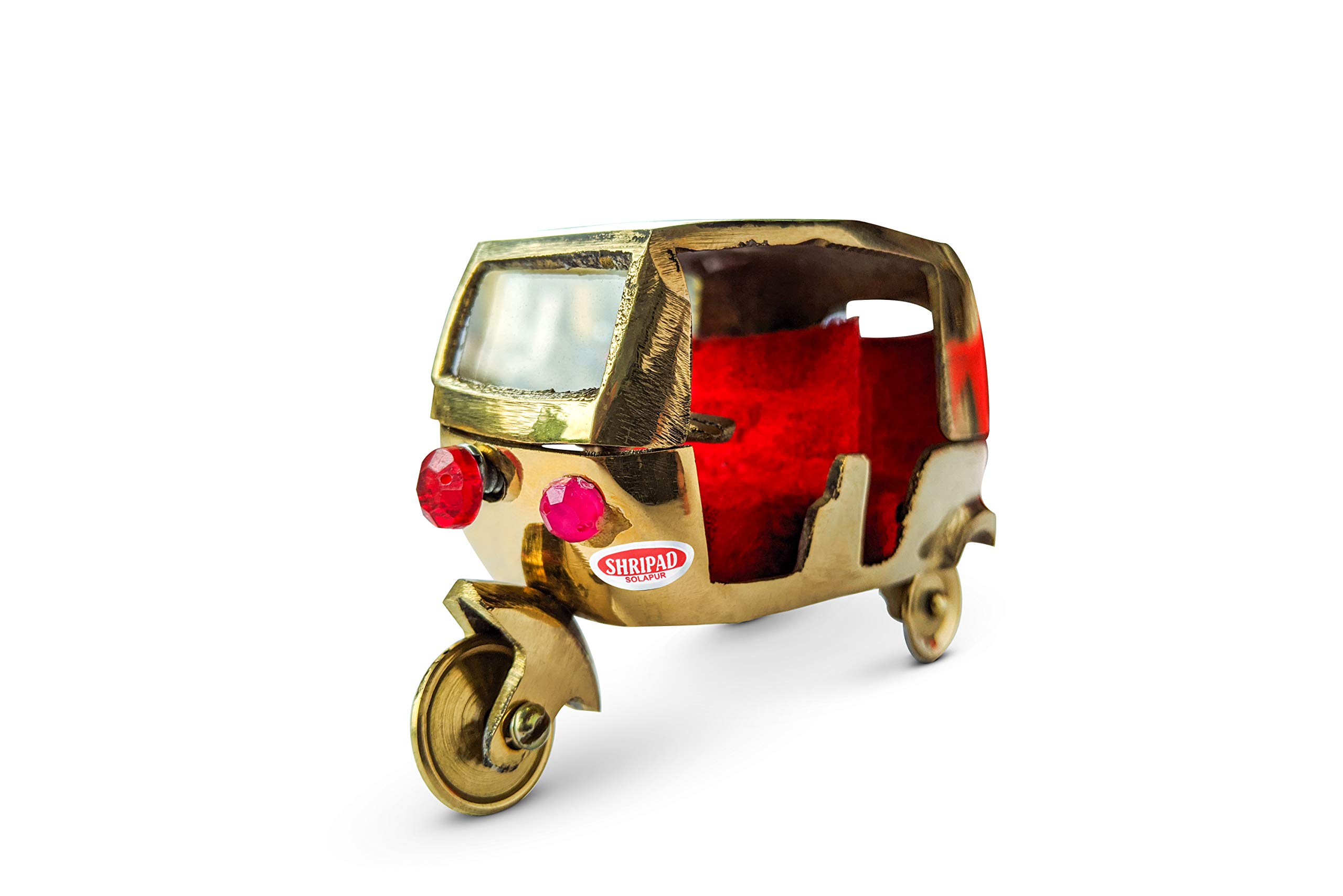Shripad Steel Home Miniature Brass Auto Rikshaw Model (Toy).