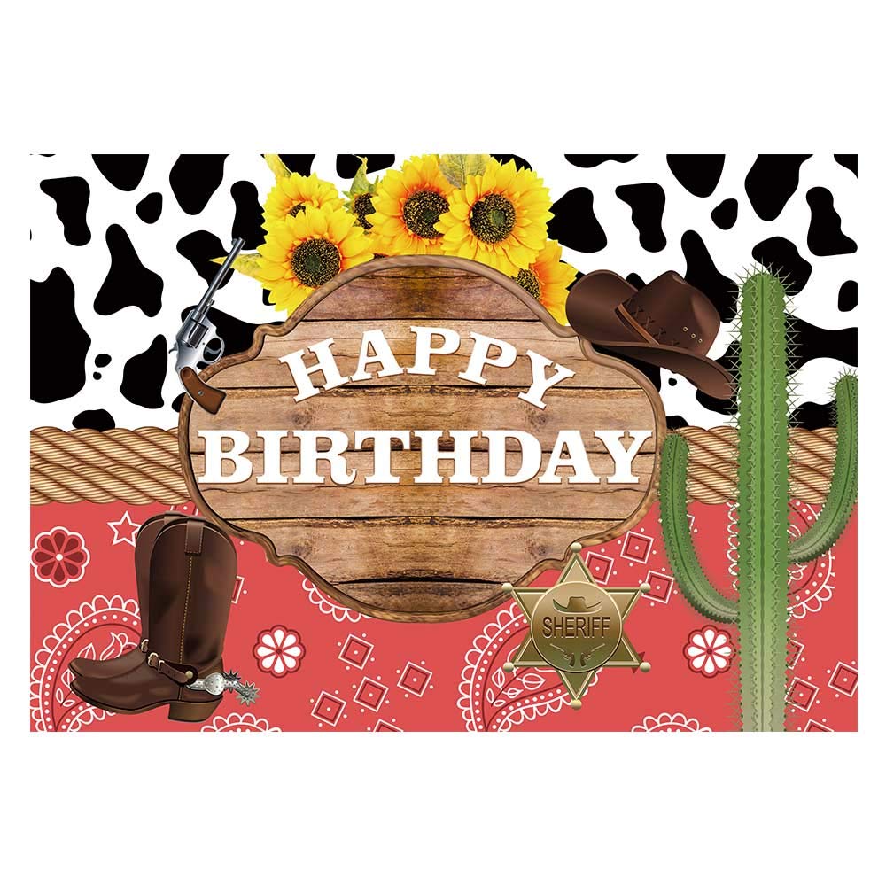 Cute Horse Birthday Backdrop – 7x5ft Pony Party Decor With Pink Floral Design For Cowgirl Themes & Dessert Tables - View #4