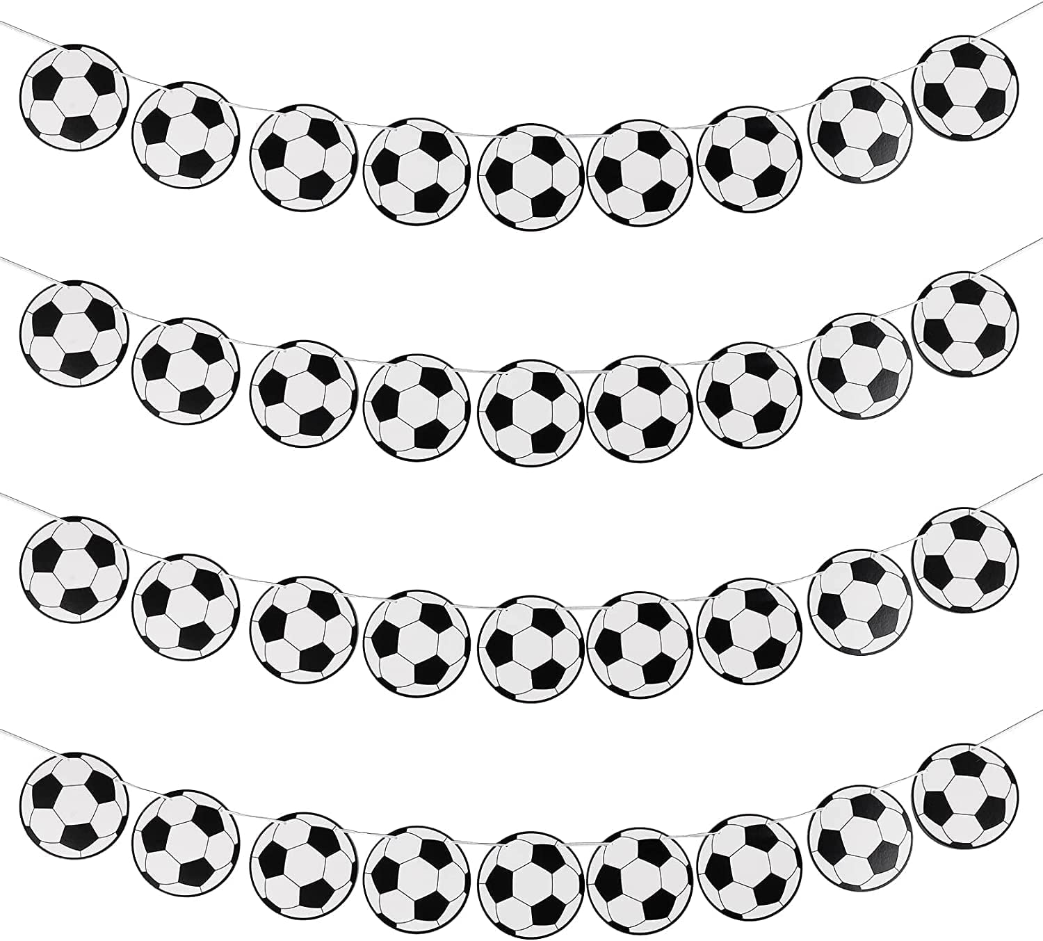 KASTWAVE Football Birthday Party Decorations, 32 Pcs Soccer Party Supplies, Football Pattern Decoration Cards for Kids Boys Fans Birthday