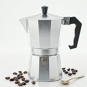 Cafeteira Italiana Moka Expresso 9 Xícaras Manual Aço Inox 450ml Chaleira De Fogão Prática E Segura Alumínio Prata Bencurata