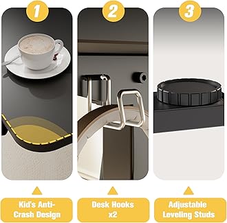 ERGOMAKER Electric Height Adjustable Standing Desk 170x60cm (66.9"x23.6"), Sit Stand Desk with Splicing Top for Home Office (Black Frame, Black Desktop)