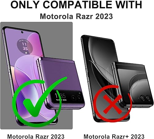 Miniatura 2 de RMOCR Funda para Motorola Razr 2023, funda transparente a prueba de golpes, ultrafina y delgada, funda protectora de policarbonato duro para