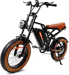 BEMMY Bicicleta Elétrica para Adultos 1000W(Pico de 1500W), Pneu Largo de 20x4”,Bicicleta Elétrica de Motocicleta de 7 Velocidades, Bateria de 48V 20.3A. A única Loja Autorizada "Bemmy-BR".