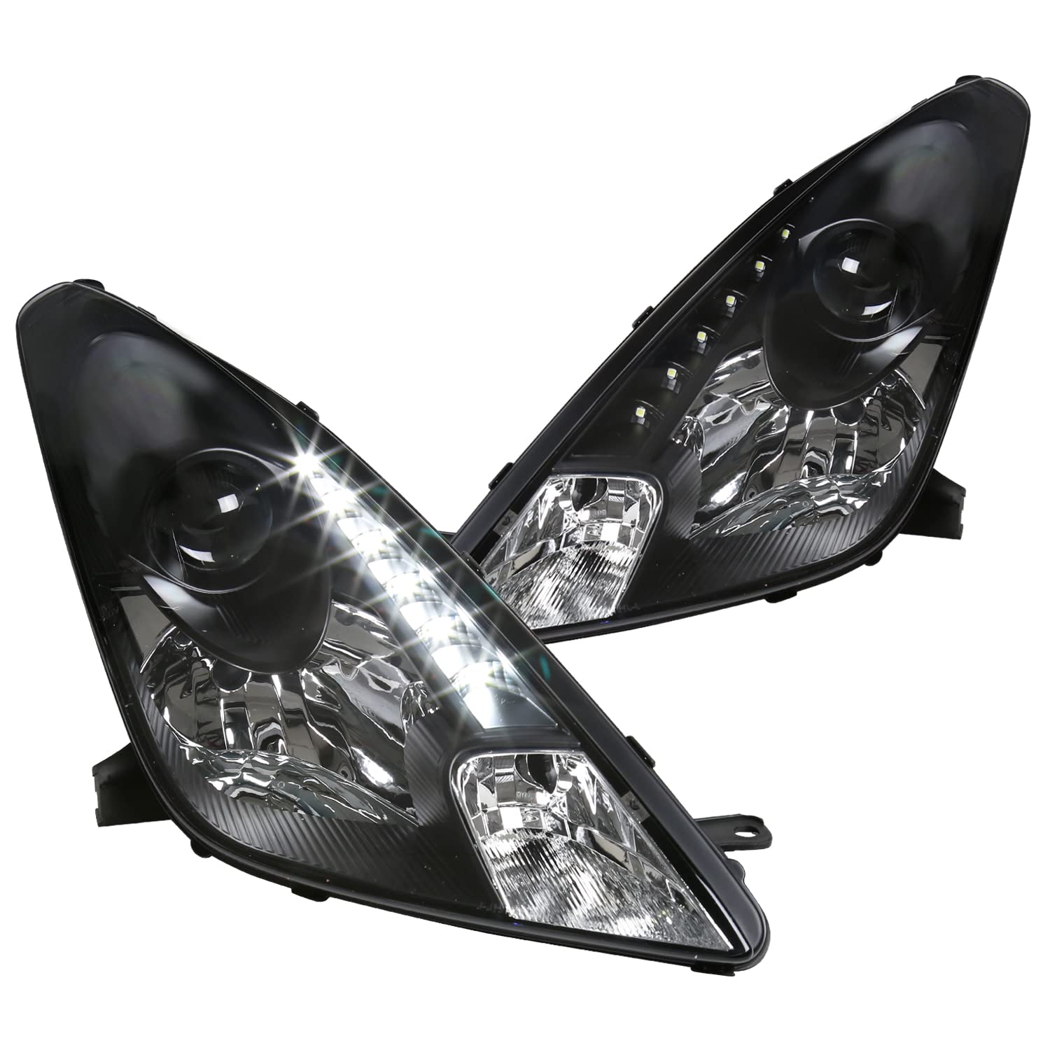 Spec-D Tuning LHP-CEL00JM-RS Black Projector Headlight (With Led Dry)
