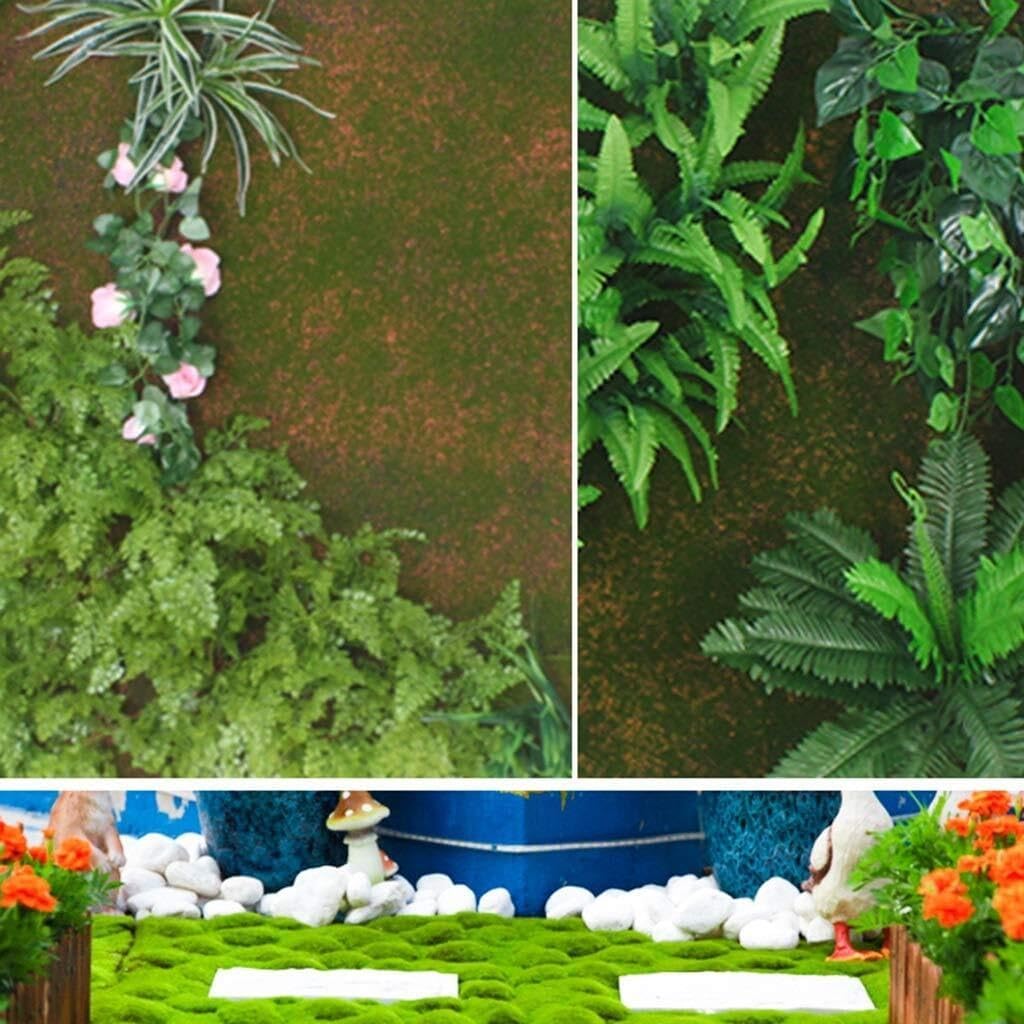 Artificial Moss Grass Mat (5 Pack) – Realistic DIY Simulation Turf for Home, Pet Areas, Festivals, Shop Window Decor, 100x100cm, Non-Toxic