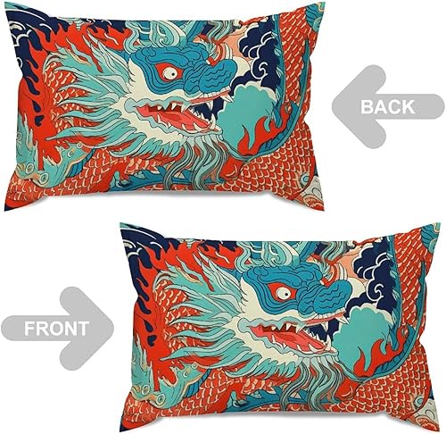 Vista 138 de ArogGeld Chinoiserie - Funda de cojín con estampado de leopardo y guepardo fucsia, con manchas de animales de vaca, color rosa oscuro, decoración