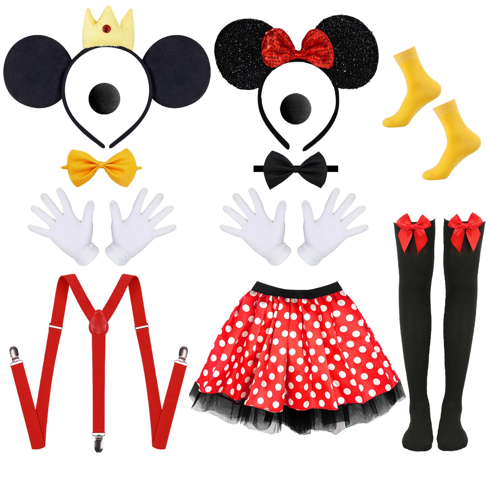 Cute Mouse Costume Kit, Carnival Costume for Women Men