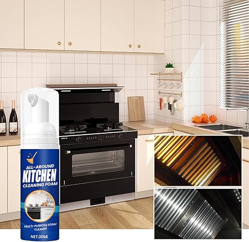 Miniatura 2 de Limpiador de espuma de cocina de 2 piezas, espuma de limpieza de cocina, limpiador de manchas de aceite pesado espumoso, limpiador de burbujas,