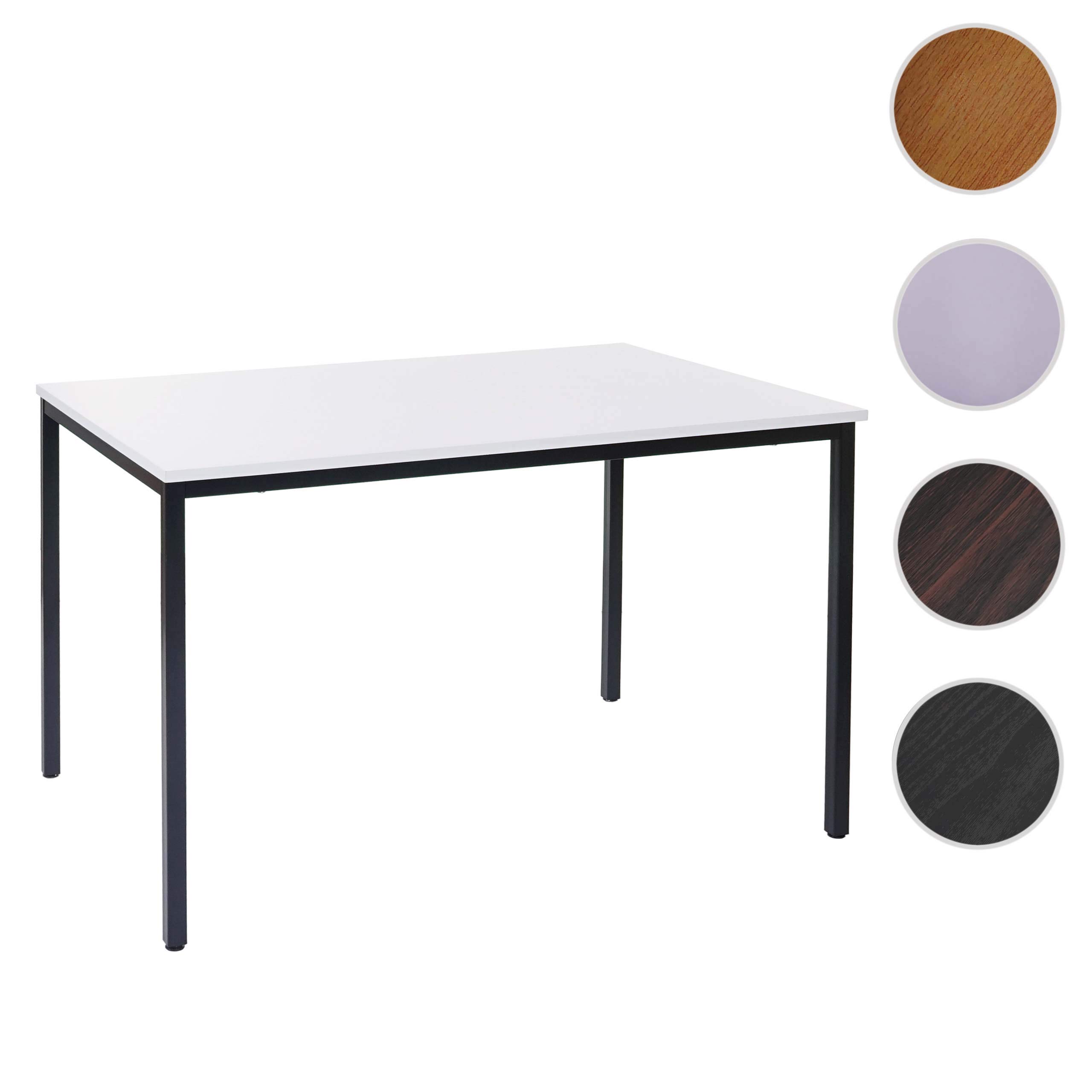 Mendler Schreibtisch Braila, Konferenztisch Bürotisch Seminartisch, 120x80cm MDF - weiß