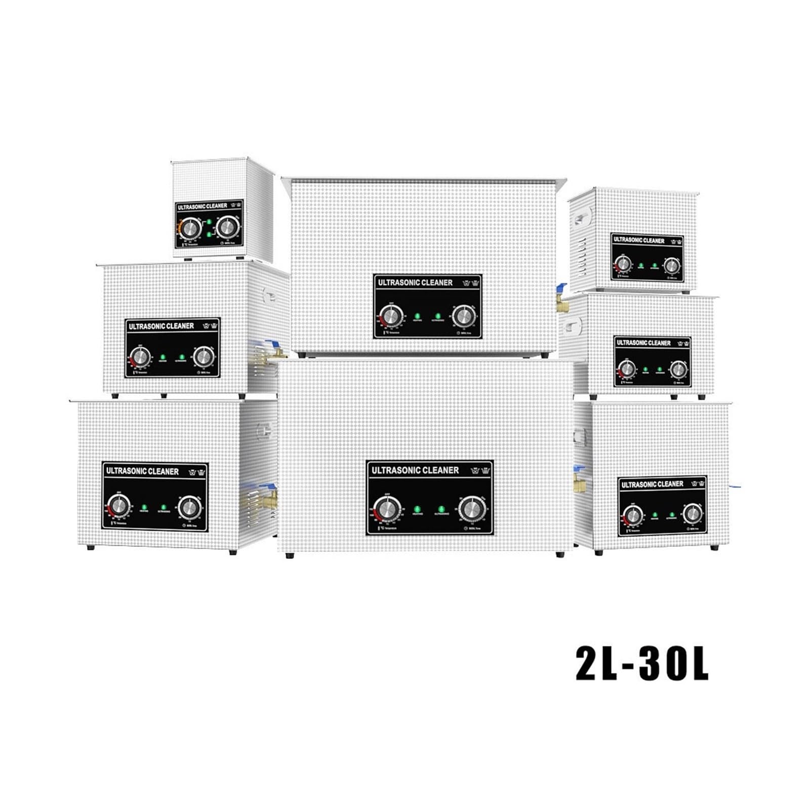 Ultraschallreiniger 2L 3,2L 4,5L 6,5L 10L 15L 22L 30L Mechanisches Ultraschallbad Mit Heizungs-Timer Edelstahlkorb(2L)