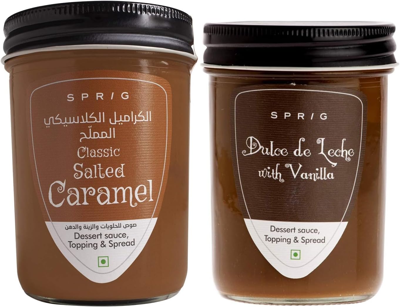 S P R I G Sprig Dulce De Leche with Vanilla, 290g & S P R I G Classic Salted Caramel Rich and Sticky, 290g (34640920)
