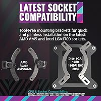 Vista 6 de Cooler Master MasterLiquid ML360L ARGB V2, Close-Loop AIO CPU Liquid Cooler, Gen3 Dual Chamber Pump, 360mm Radiator, SickleFlow 120 PWM ARGB, AMD