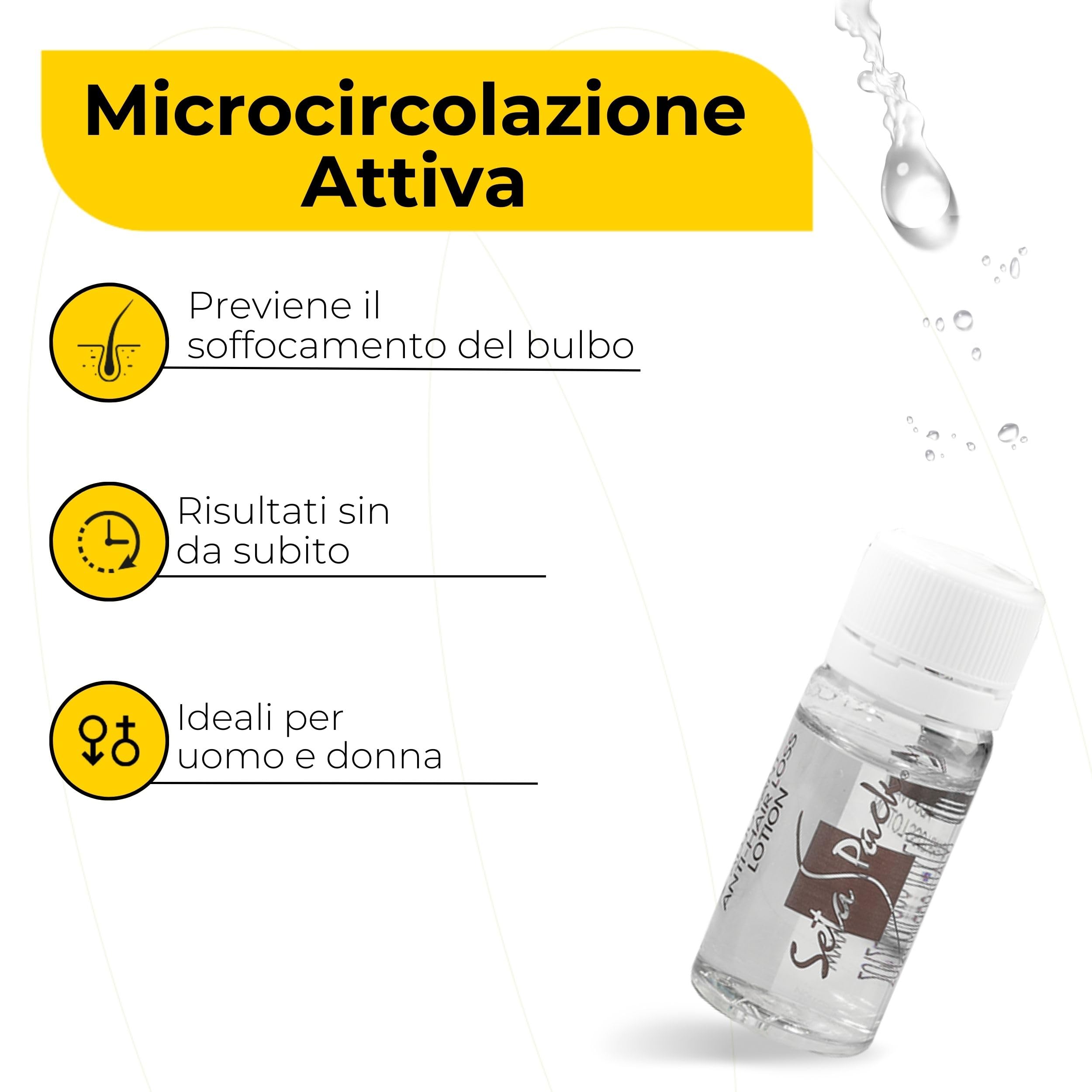 SETA PACK - Fiale Anticaduta Capelli con Biotina 10 pezzi x 10ml - Fiale per Capelli Donna e Uomo - Trattamento Anticaduta