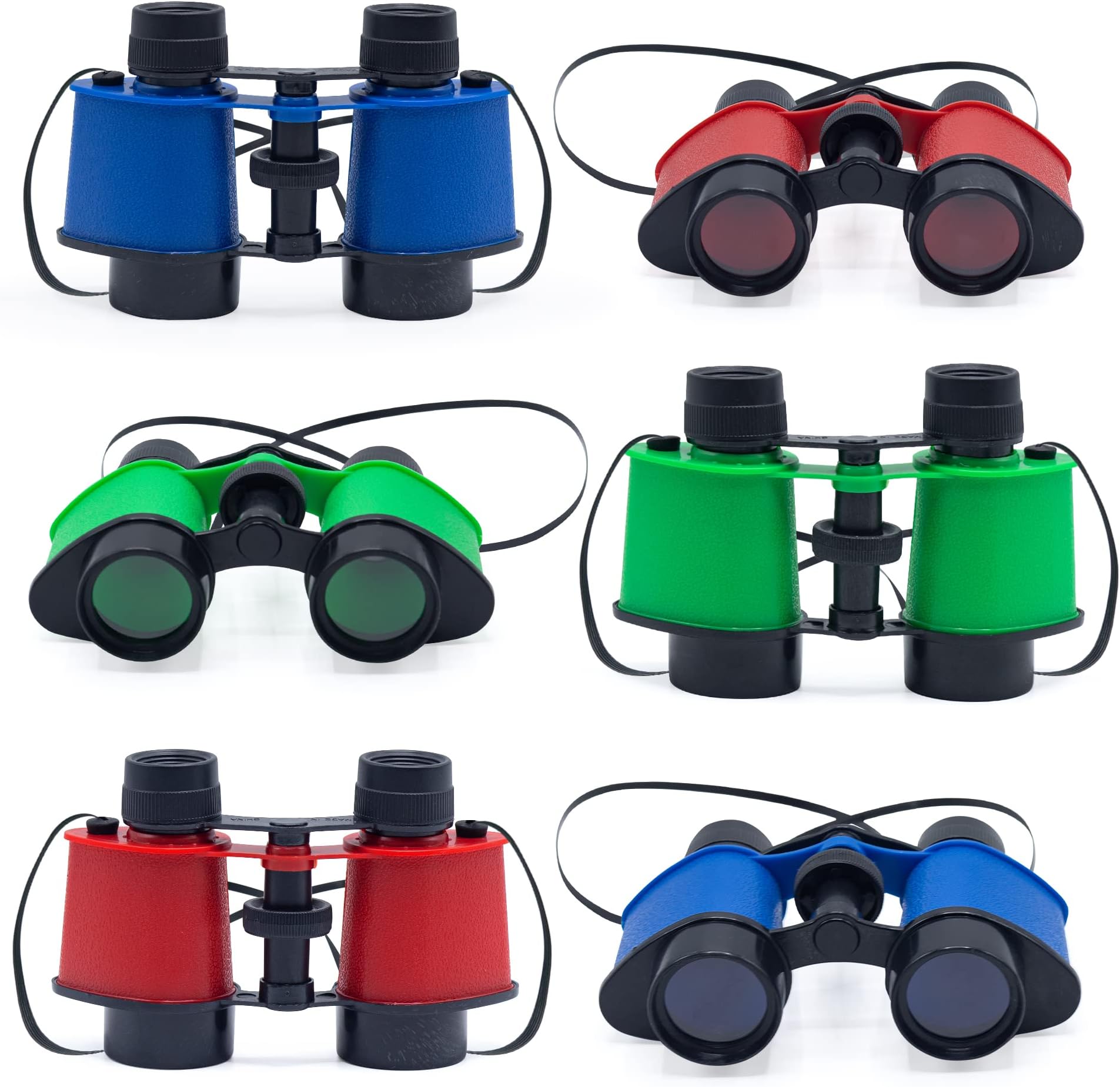 SRENTA 3.5" x 5" Toy Binoculars with Neck String, Novelty Binoculars for Children