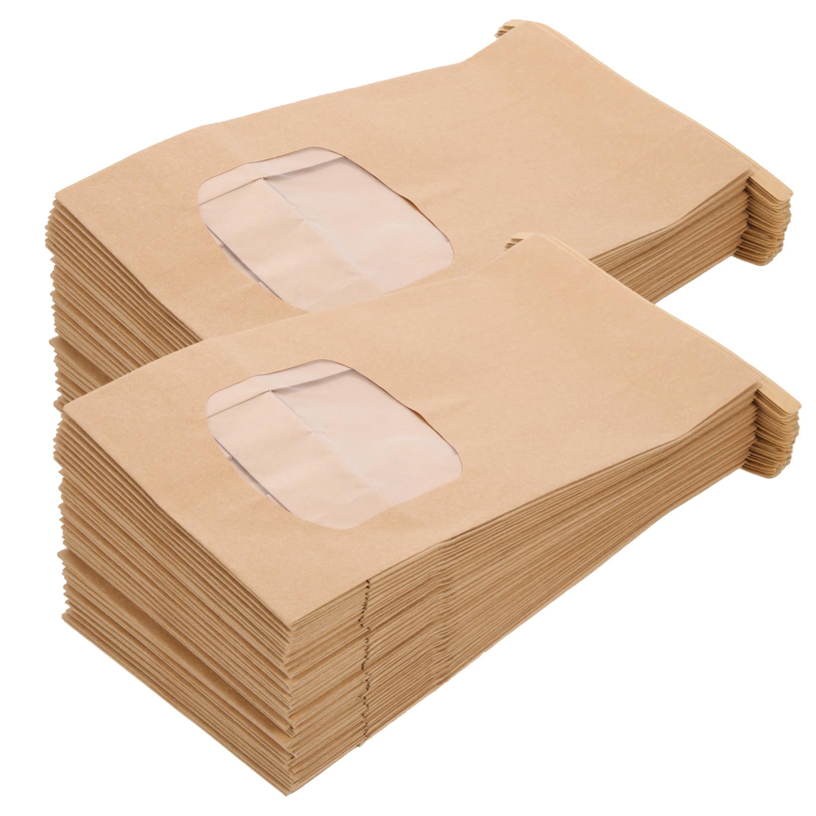 Paquet en papier kraft fenêtre avec fermeture métallique pour emballage de petites douceurs