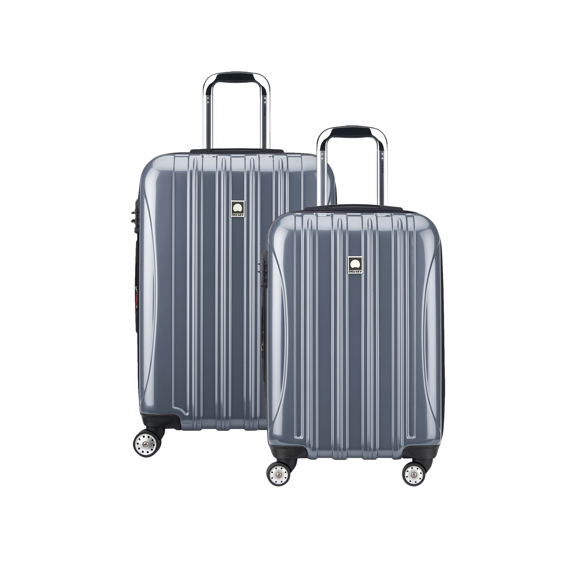 DELSEY Paris Helium Aero Hardside Expandable Luggage with Spinner Wheels, Titanium, 2-Piece Set (21/25)