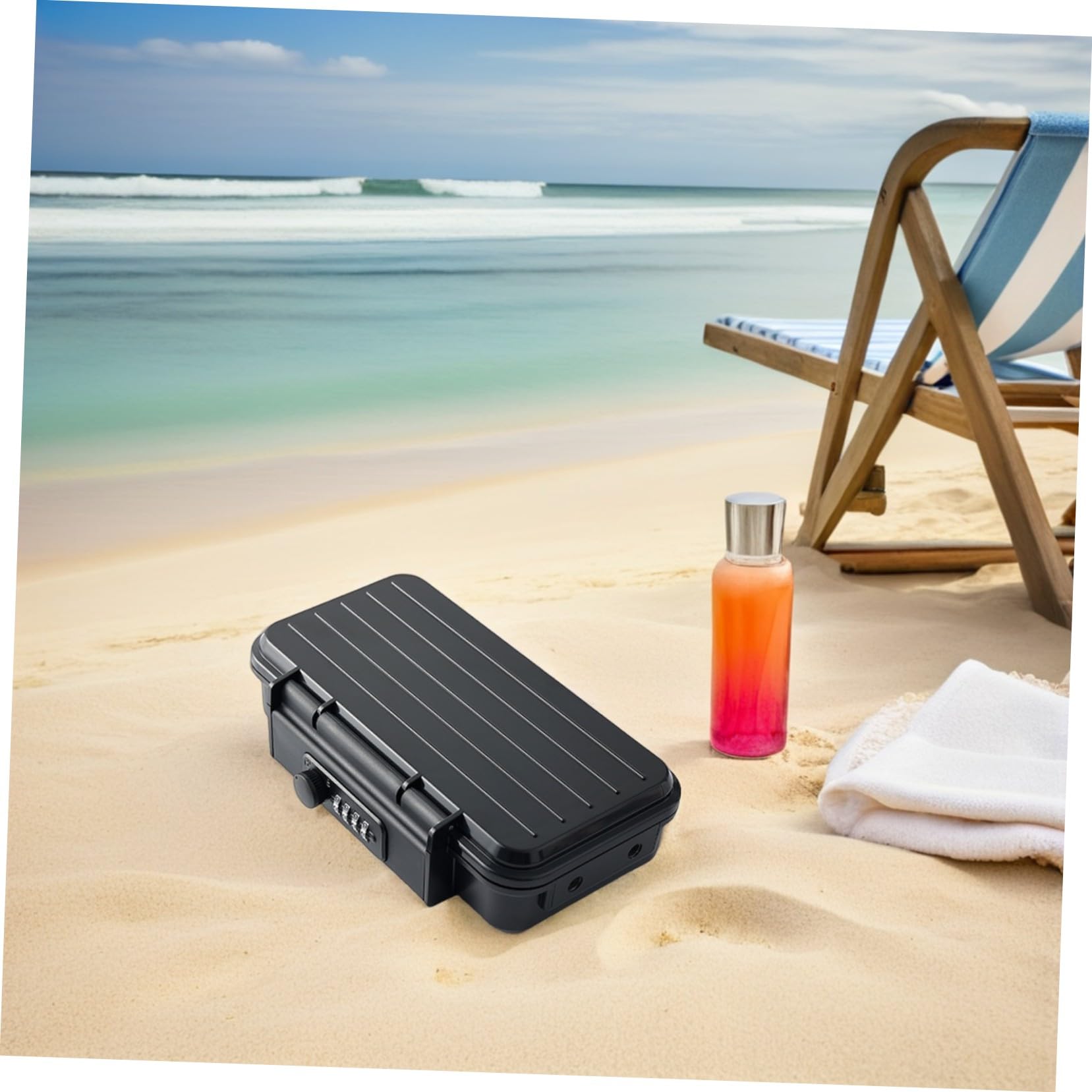 Coffre-fort de Voyage Portable Noir à Combinaison, Anti-vol