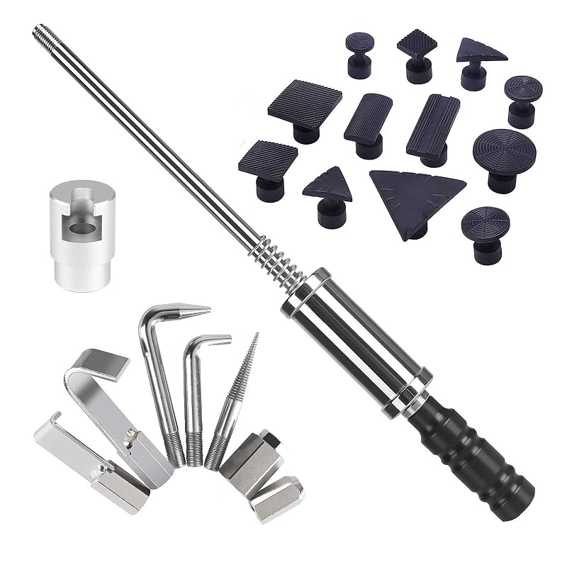 Kit de Reparo de Amassados com Martelo Deslizante para Carroceria DRAMLOR, 20 peças