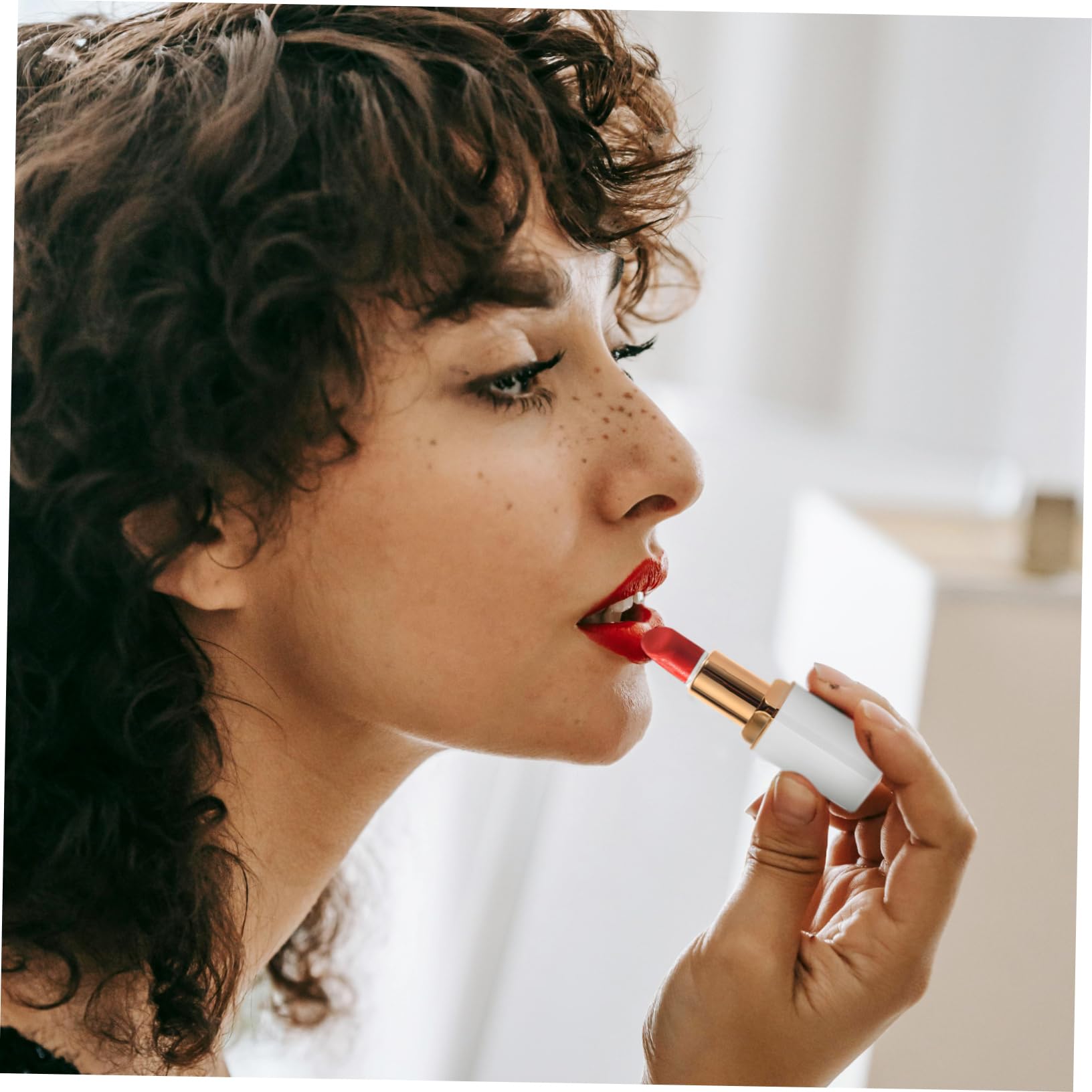 Beaupretty 5sets Sombra Recargable Cosmético Revestimientos Embalaje Tinte Mancha Soporte De Lápiz Labial Mini Cap Bálsamo Varita Mágica Delineador De Labios Equipo Abdominales 10pcs*5