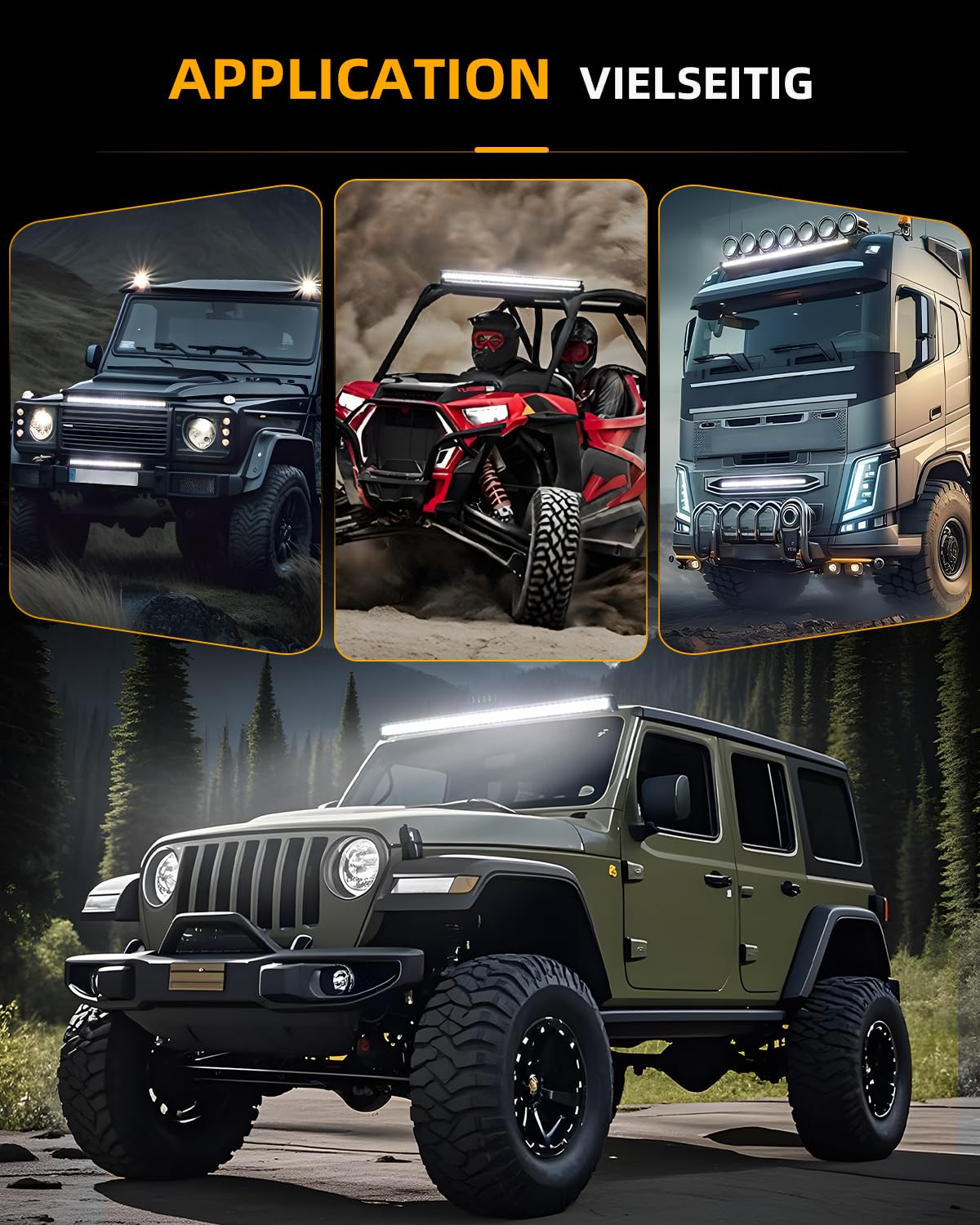 CO LIGHT 32" Light bar auto 25000LM Doppelreihe 6D-Linse LED balken 12v/24V IP68 Mischstrahl Geeignet für landwirtschaftliche Traktoren, 4x4 Fahrzeuge, Lastwagen und Wohnwagen (78cm)