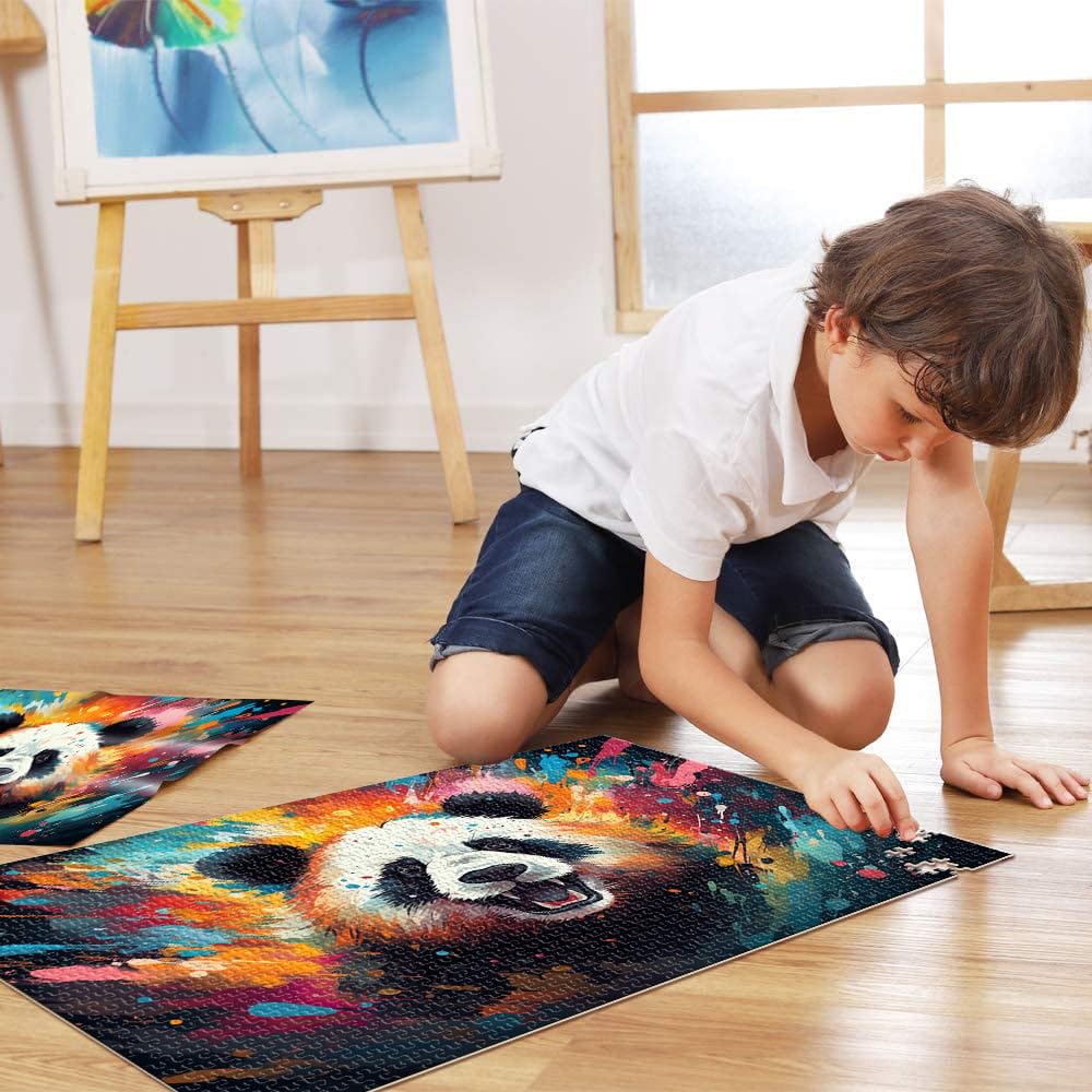 Puzzles pour Adultes 2000 pièces bébés Pandas Jeux éducatifs à Domicile Jouets de Bricolage Convient pour la décoration de Bureau 27,56 po x 39,37 po