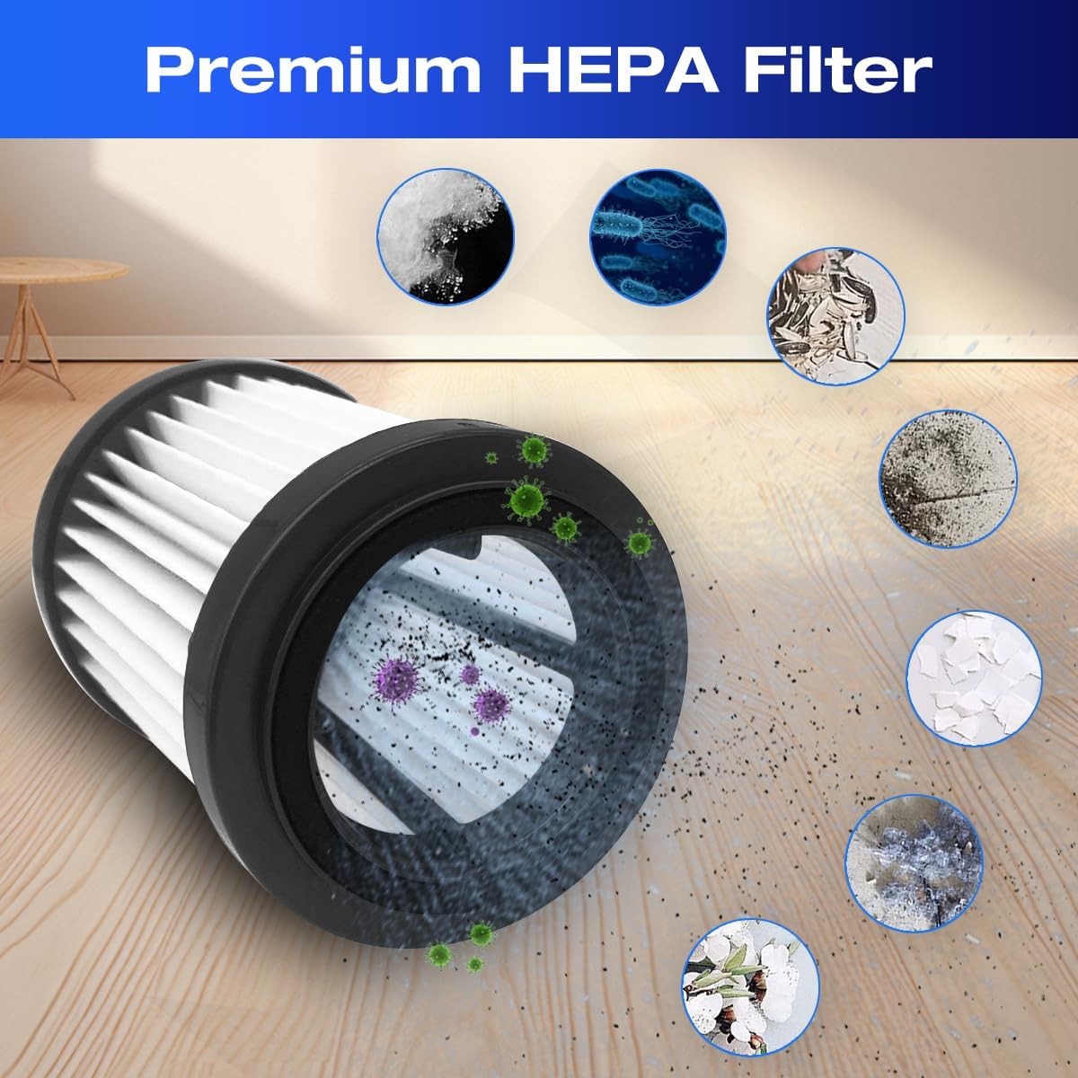 Replacement Hepa Filter For Nioga cordless Vacuum cleaner