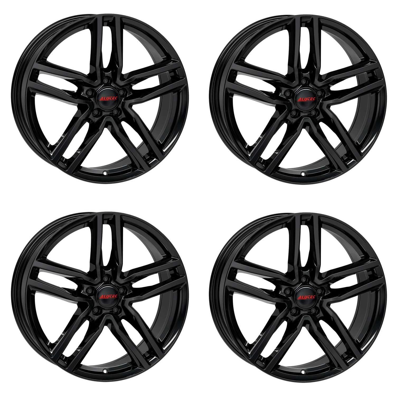 4 x Alutec felgi Ikenu 8.0Jx18 ET45 5 x 108 cm, diamentowo-czarne, kompatybilne z Peugeot 3008 3008 Hybrid 308 407 5008 508 607 Partner