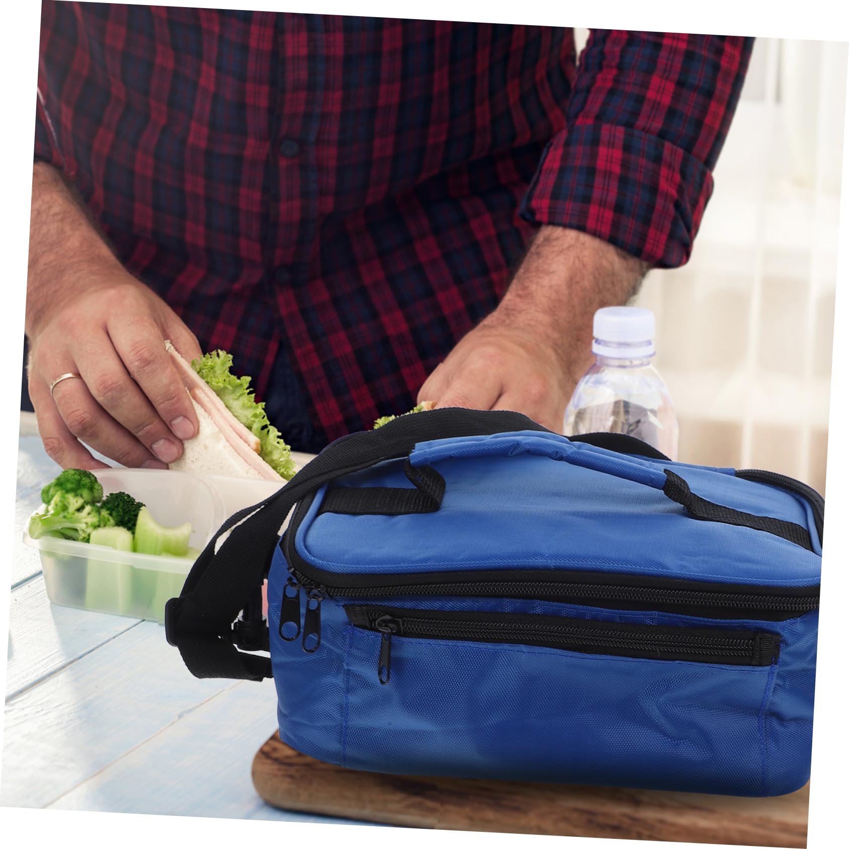 Bolsa Térmica Portátil Para Coche Con Calentador Rápido y Aislamiento Bolsa De Almuerzo Con Correa Compacta y Ligera Para Alimento y Bebida Viaje