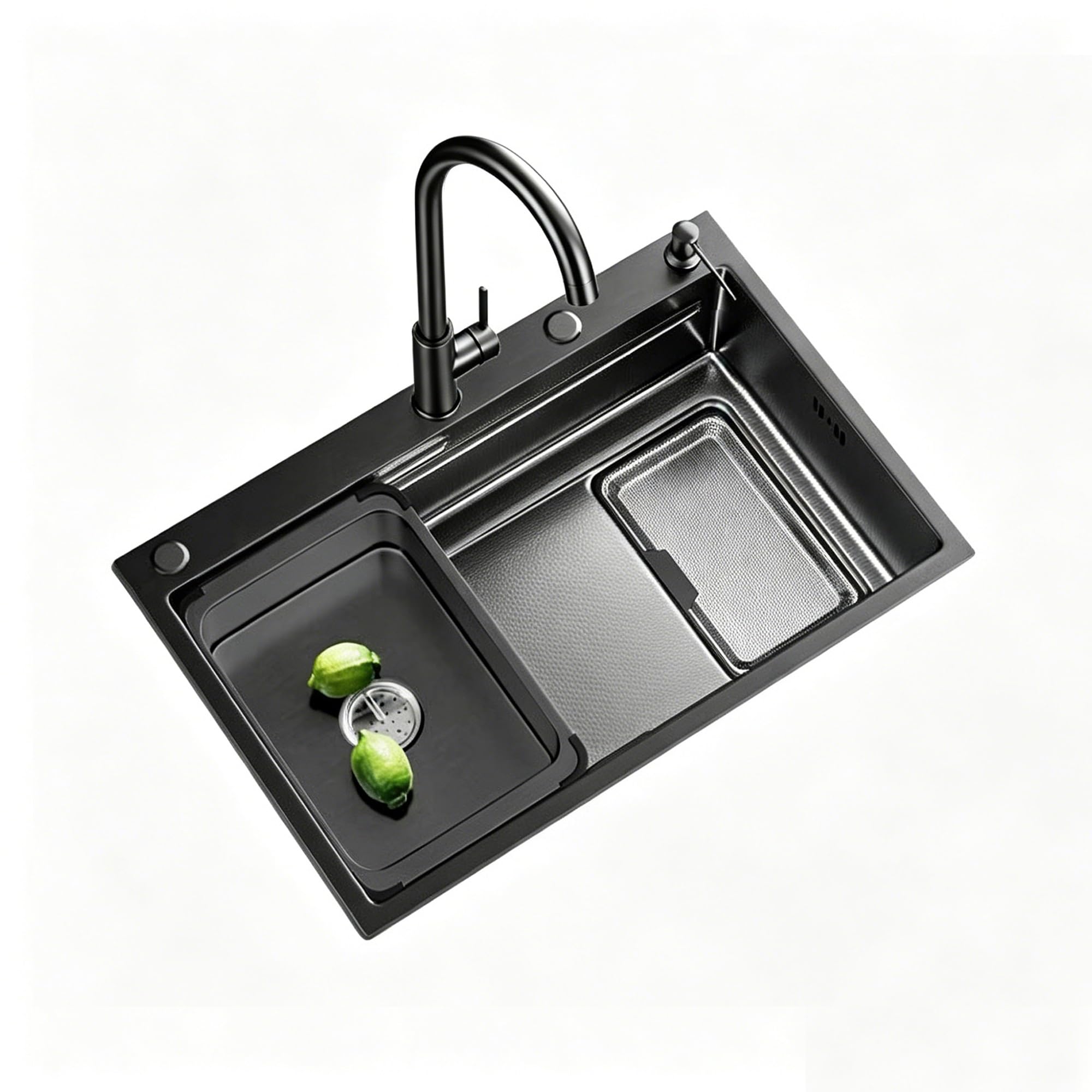 Bomdog One Color Sc Sink, Stainless Steel Single-Bowl Kitchen Sink With Tap, Domestic Dishwashing Sink For The Dining Room(68Cm)
