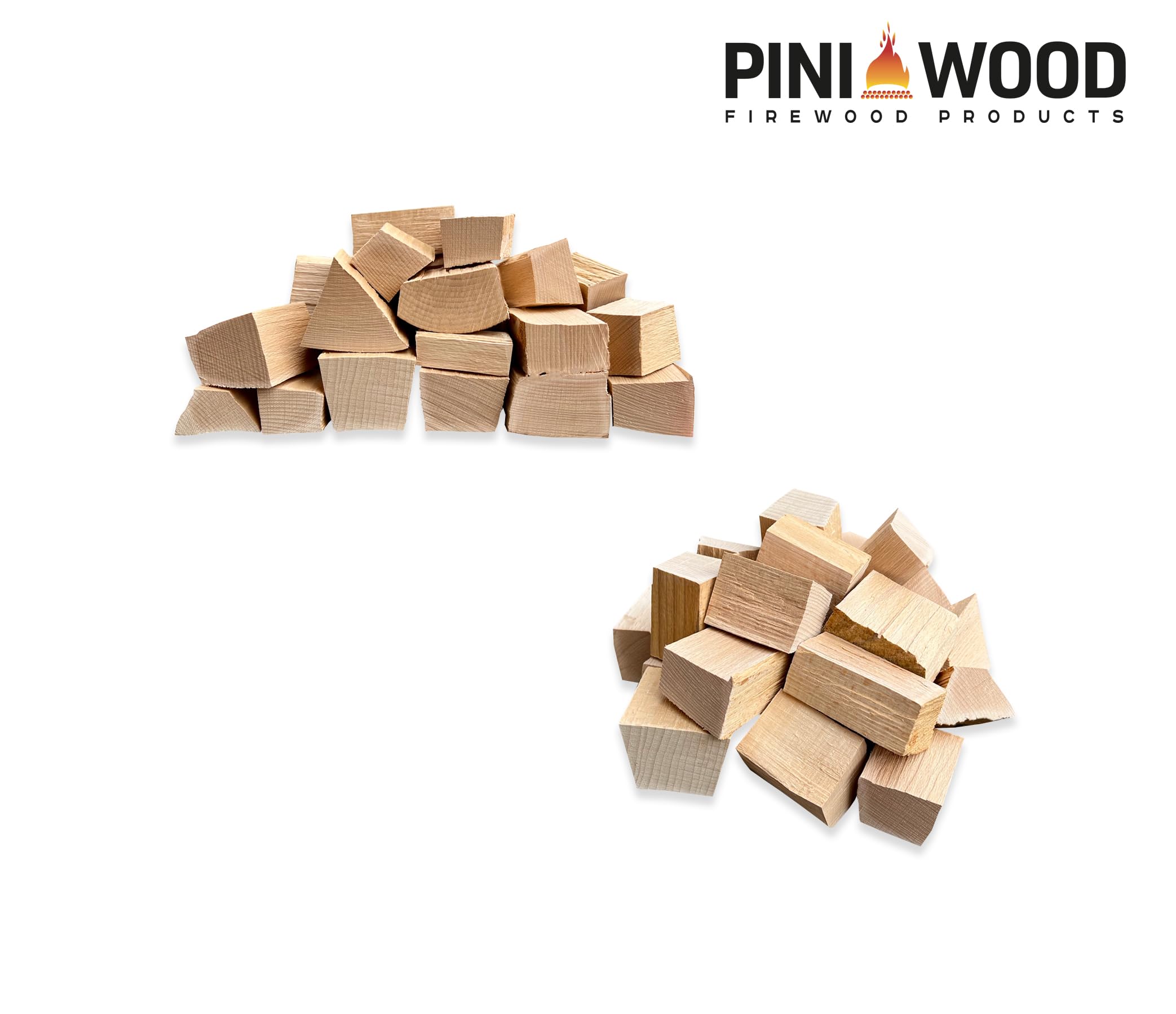 PINI, Bûches de bois de hêtre, sans écorce, 7 kg, bois de fumage pour barbecue, fumoir, four à pizza