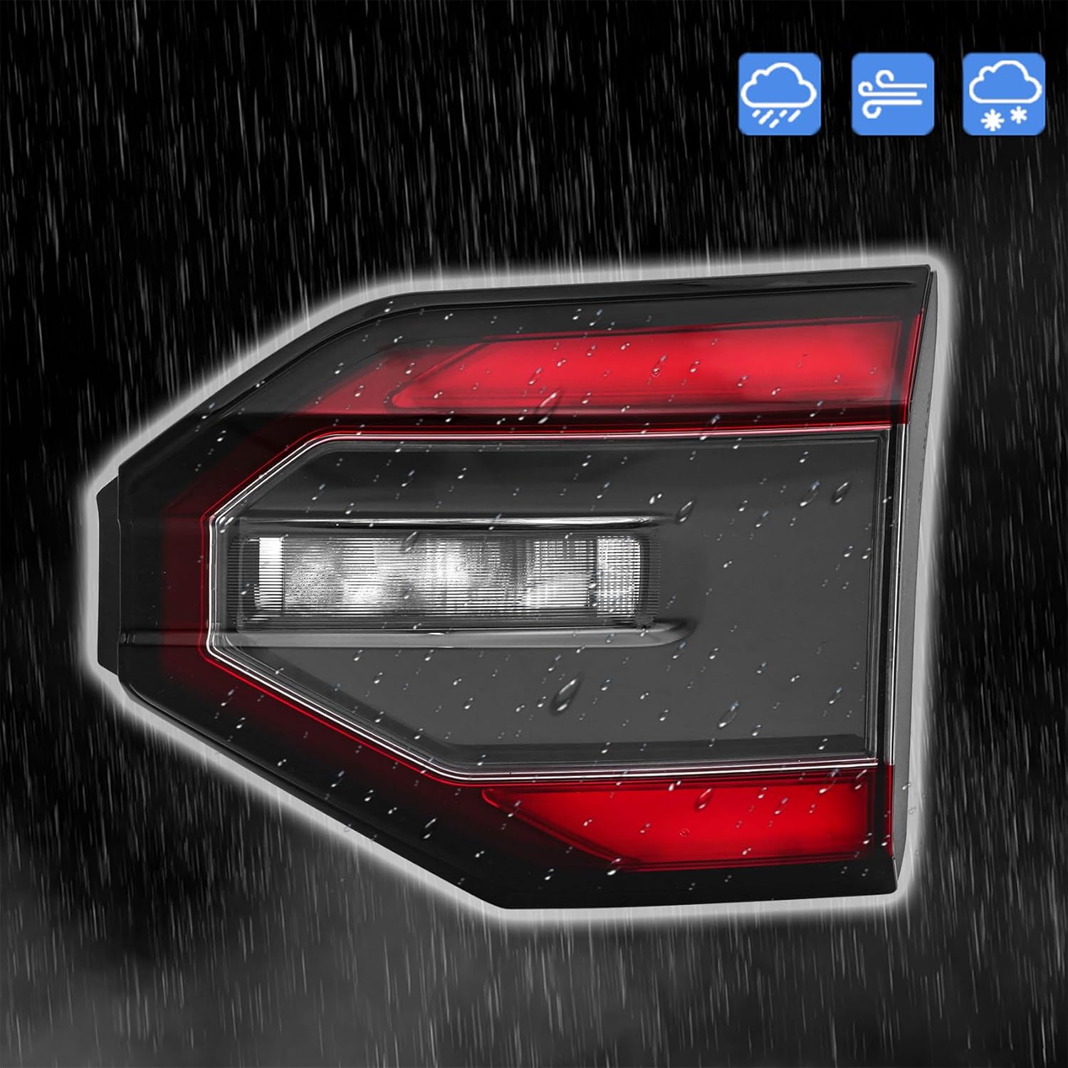 labwork Inner Tail Lamp Light Replacement for Honda Pilot LX Sport EX-L TrailSport 2023 2024 2025 Halogen Red Lens Passenger Side Brake Light Outer