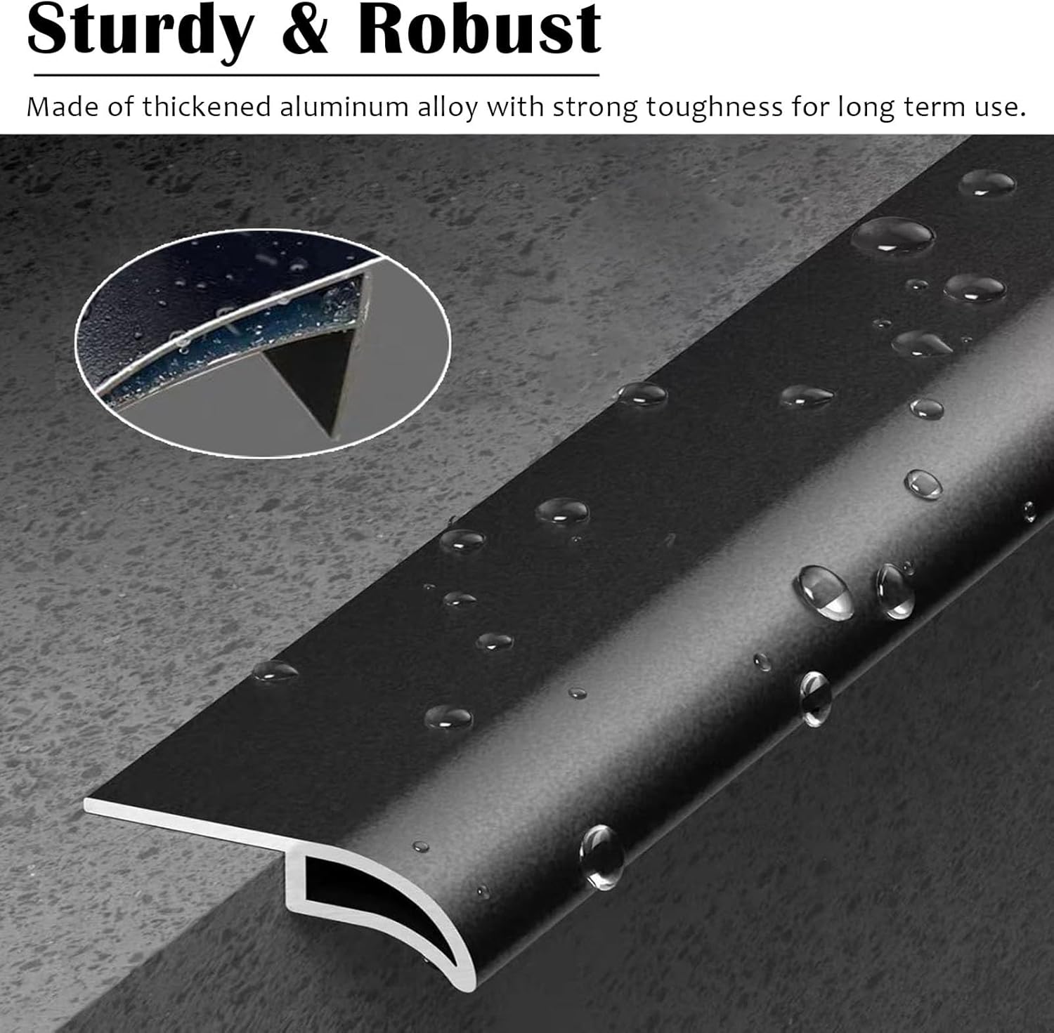 Window Sill Rain Diverter, Metal Drip Lines Strip for Eaves Edge, Aluminum Eaves Drip Line for Exterior Wall for Balcony/Window Sill/Edge Protection(A-10 PCS,L 68IN W 1.2IN)