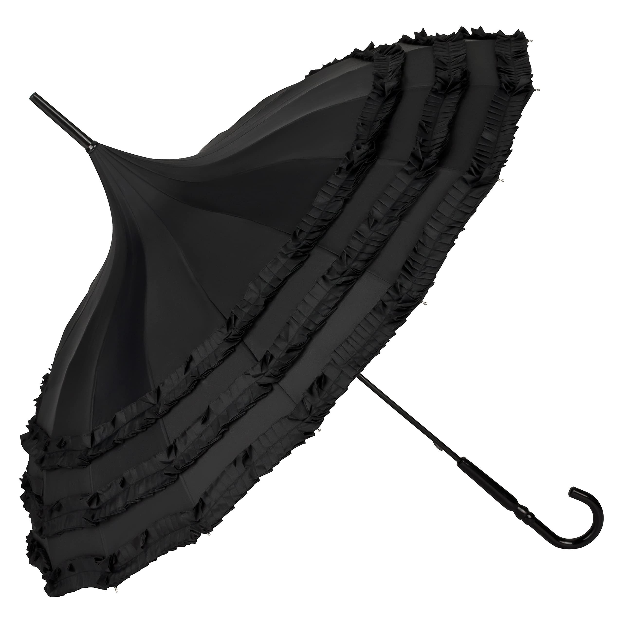 VON LILENFELD® Ombrelle Parapluie Pagode Parasol Femme Ruchés Sarah