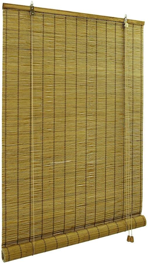 Victoria M. Klemmfix Bamboo Roller Blind 130 x 160 cm in Brown Colour - Without Drilling with Klemmfix Technology