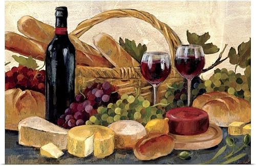 GREATBIGCANVAS Póster de vino toscano sin marco