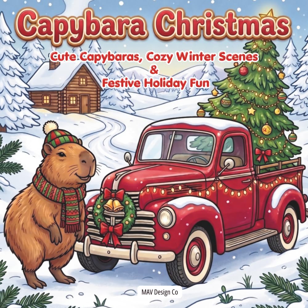 Capybara Christmas: Cute Capybaras, Cozy Winter Scenes & Festive Holiday Fun for All Ages